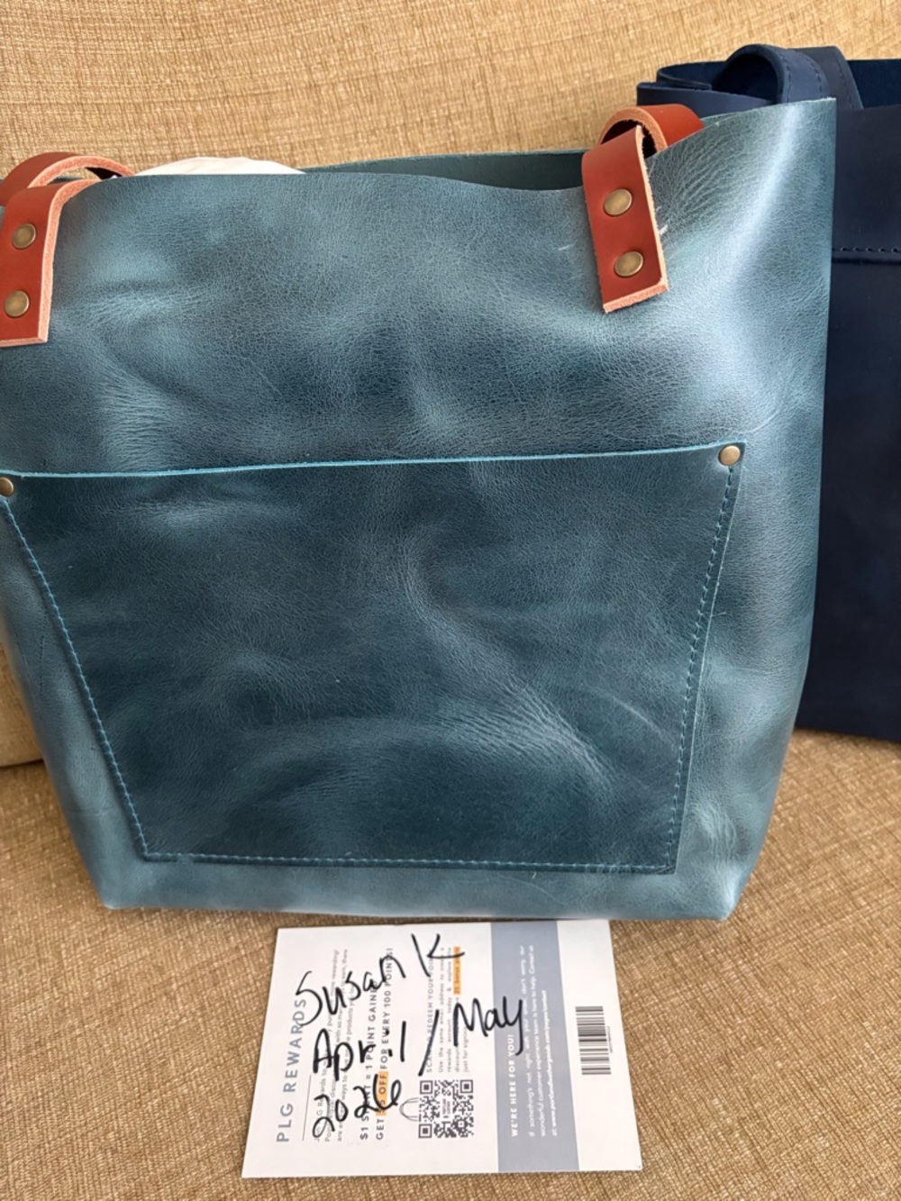 Portland Leather Goods Medium Classic Tote - Cowboy Blue Jeans🦄